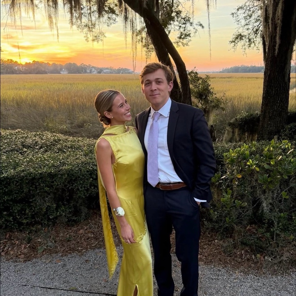 Yllw the Label Chartreuse Wedding Guest Dress